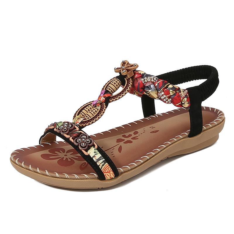 Plus Size Shoes for Women 36-43 Summer Fashion Rhinestone Beach Shoes Platform Wedges Sandalias Mujer Casual Women Sandals