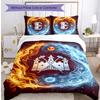 Set Lenzuola Stampato West Ham United Football 3 Pezzi, Comodo Set Copripiumino per Camera da Letto Amico della Pelle