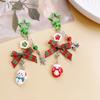 Bowknot Acrylic Phone Charm Straps Elegant Beaded Bowknot Phone Charm with Christmas Charm for Backpacks Purses