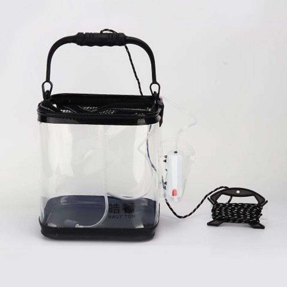 Portable EVA Fishing Bag Collapsible Bucket for Live Fish Box Oxygen Pump Car Camping Water Container Basin Tackle Storage Case