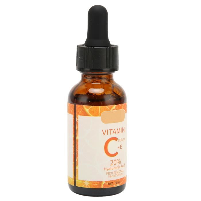 Drfeify Sérum pour le visage à la vitamine C Sérum Visage Hydratant Rétrécir Les Pores Anti-Rides Vitamine C Sérum Vitamine E