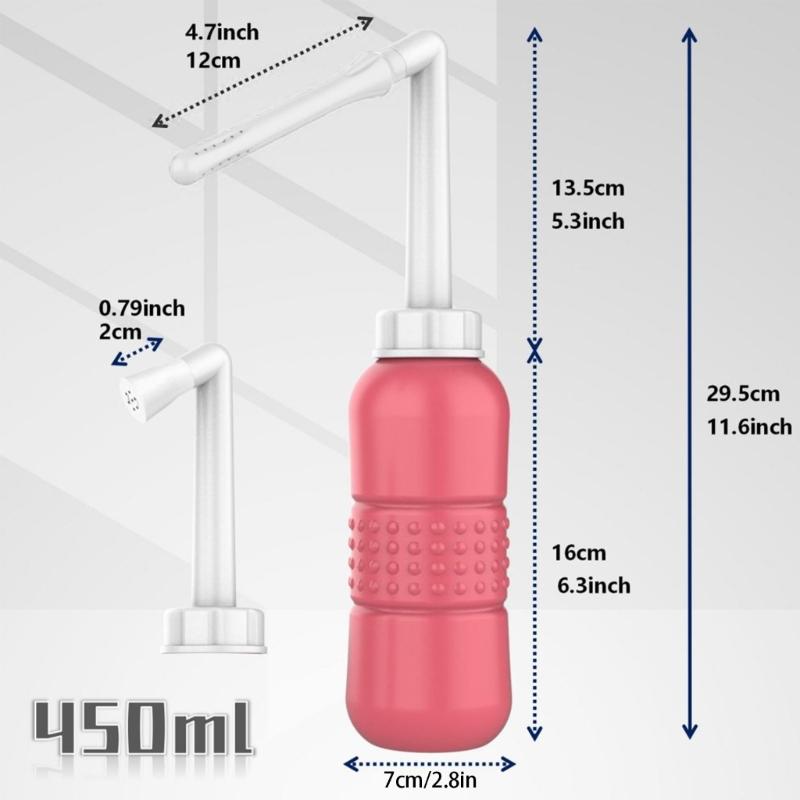 Travel Bidet Handheld Elbow Nozzle Bidet Sprayer Portable Butt Shower Private Parts Flushing Device Manual Press Flush