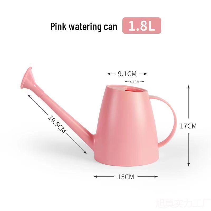 Macaron White Long Spout Watering Can: Resin, Durable, Dual-Purpose for Flowers & Vegetables.