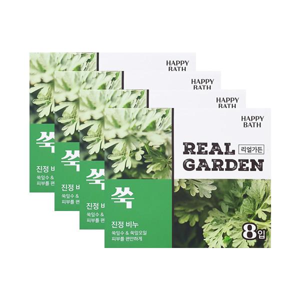 HAPPY BATH Real Garden Mugwort Soothing Soap 90g x 8 packs