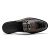 New Men's Black Brown Half Slippers Metal Button Patent Leather Shoes Male Casual Mules Moccasins Breathable Loafers