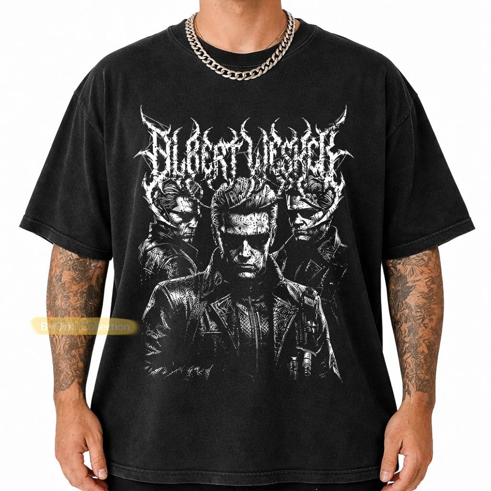 Vintage Albert Wesker T shirt, Resident Evil Wesker Shirt, Dark Aesthetic Graphic T shirt, Gamer Gift for Men and Women S