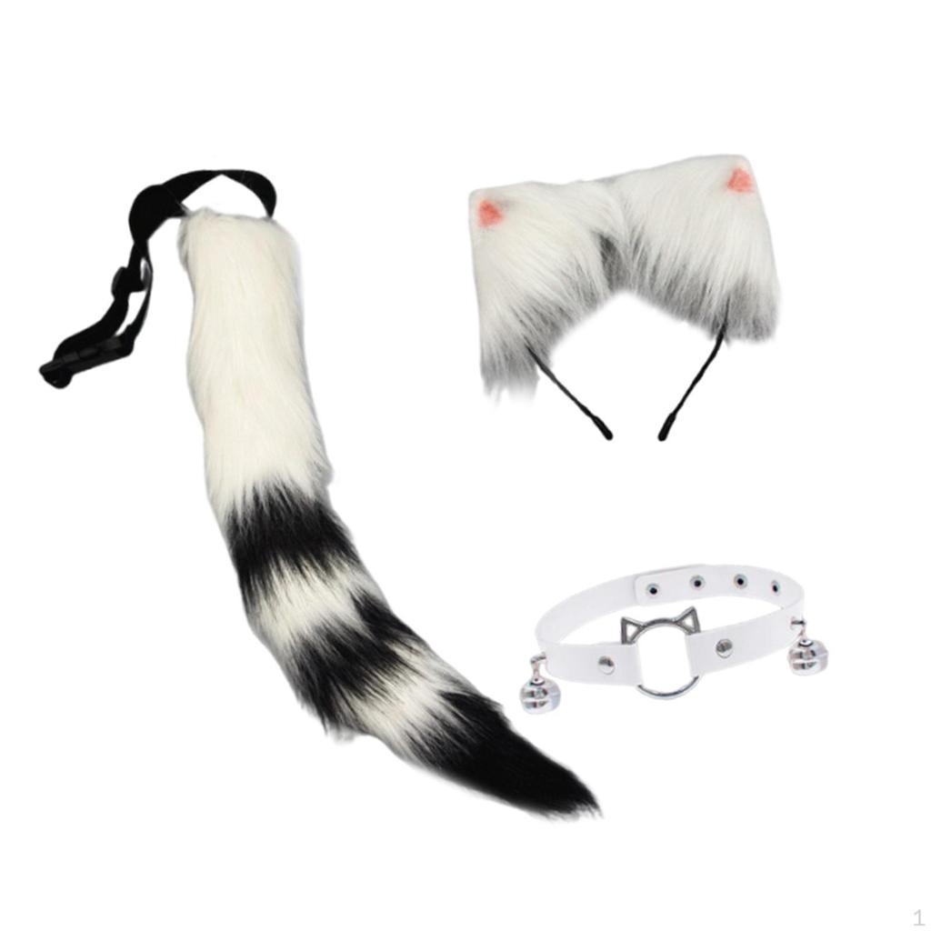 And Tail Set Ear Headband for Party Performance Fancy Dress