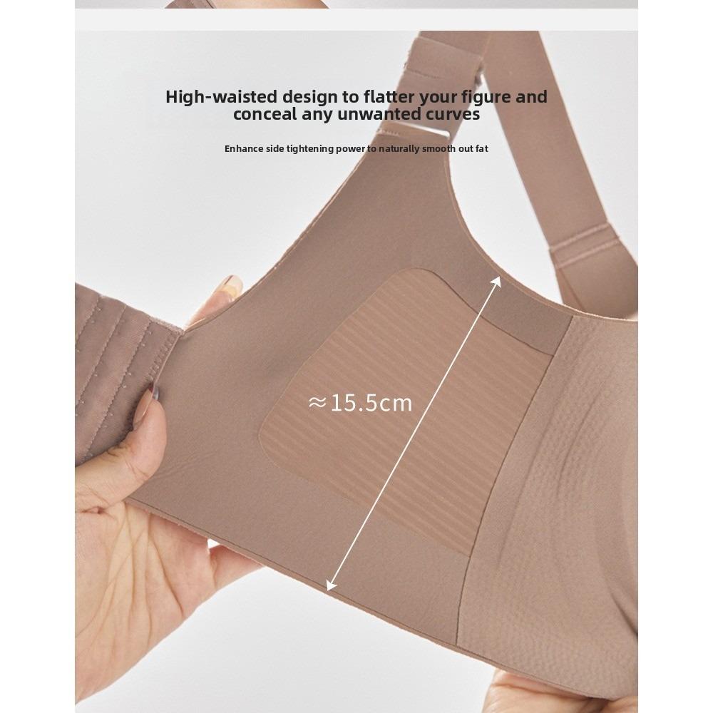 Plus Size Seamless Bra Women Large Bust Gathering Sports Bra Invisible Wireless Underwear