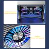 Notebook Stand with 2/4 Fans Foldable Laptop Cooling Fan RGB Silent Gaming Laptop Cooler Fan 7 Height for 11-17.3 Inch Notebook