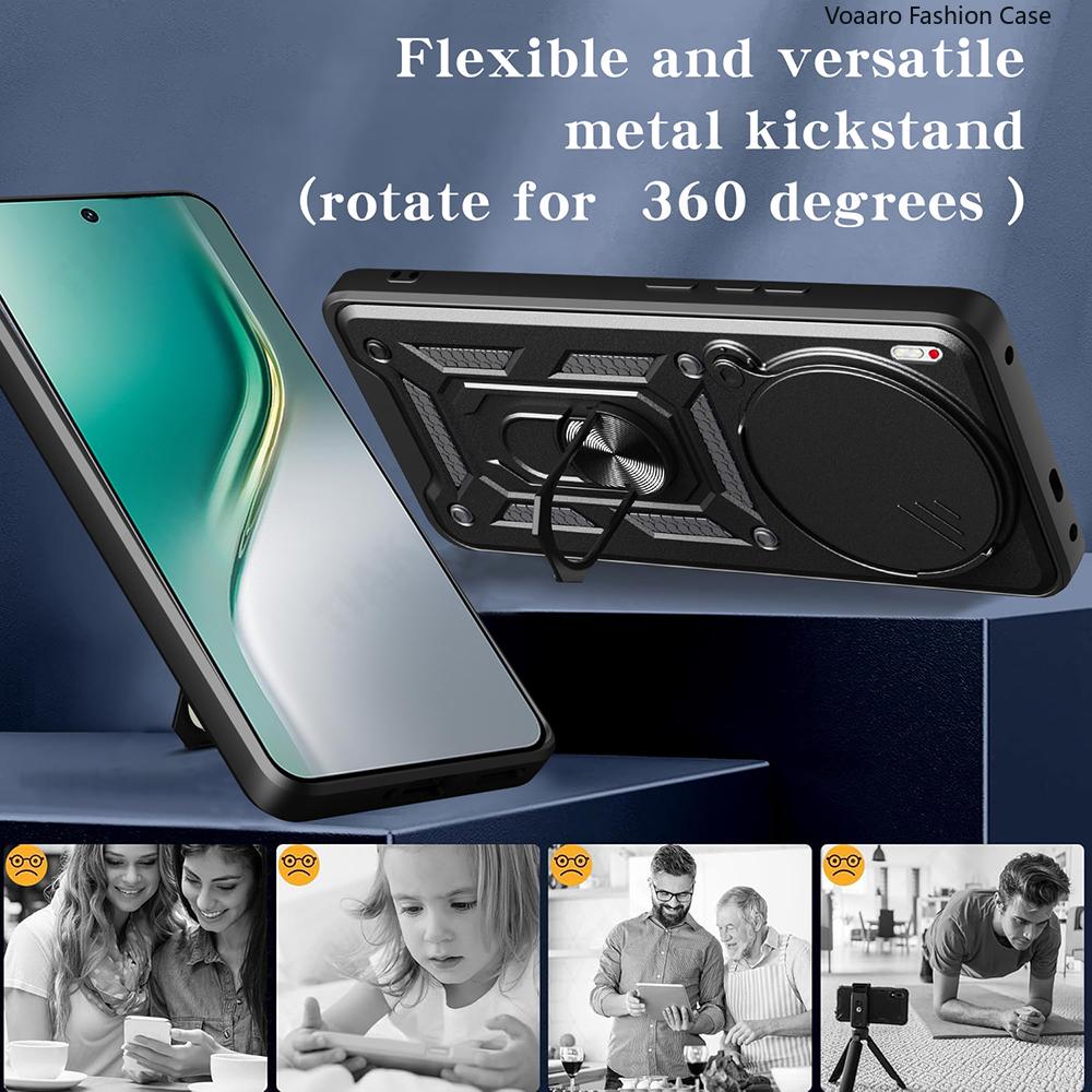 Slide Lens Armor Funda for Tecno Camon 40 Premier Case for Tecno Camon 40 Premier Case Magnetic Ring Stand Holder Cover Capa