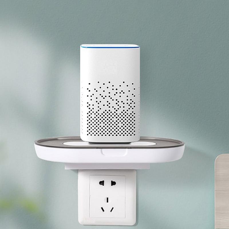 Punch-Free Socket Storage Rack On The Wall Router Shelf Outlet Placement Holder Cable Organizer Bedroom Living Room Decoration