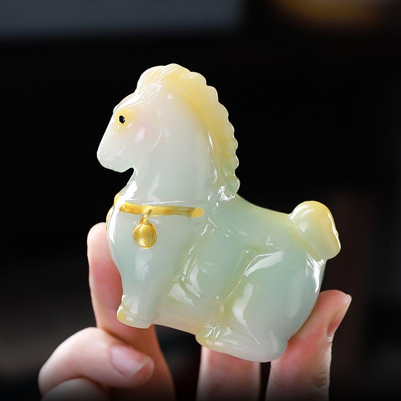 Tang Style Color-Changing Horse Tea Pet Ornament for Tea Table Decoration
