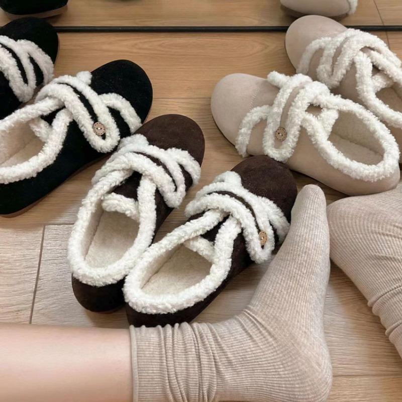 Bavlněné boty se silnou podrážkou, nové podzimní a zimní domácí obutí, hromádkované a zesílené baotou, obří teplé a jednoduché bavlněné boty