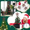 Christmas Tree Topper Star with Light Simple Installation Luminous Hollow Star Tree Topper Christmas Tree Decoration