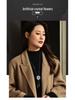 Versatile Crystal Flower Sweater Necklace - Japanese & Korean Fashion Jewelry Pendant