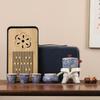 Chaxun Portable Ceramic Kung Fu Tea Set - Splendid Mountains and Rivers