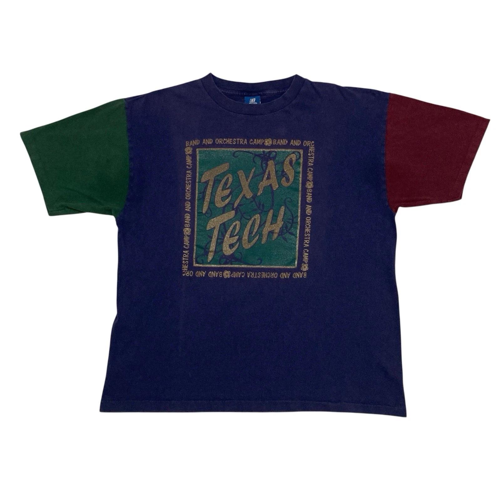 VTG Texas Tech Band & Orchestra Camp T-shirt XL Single Stitch Glitter USA Made S