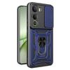 For vivo Y400 5G Case with Slide Camera Lid PC+TPU Kickstand Phone Cover