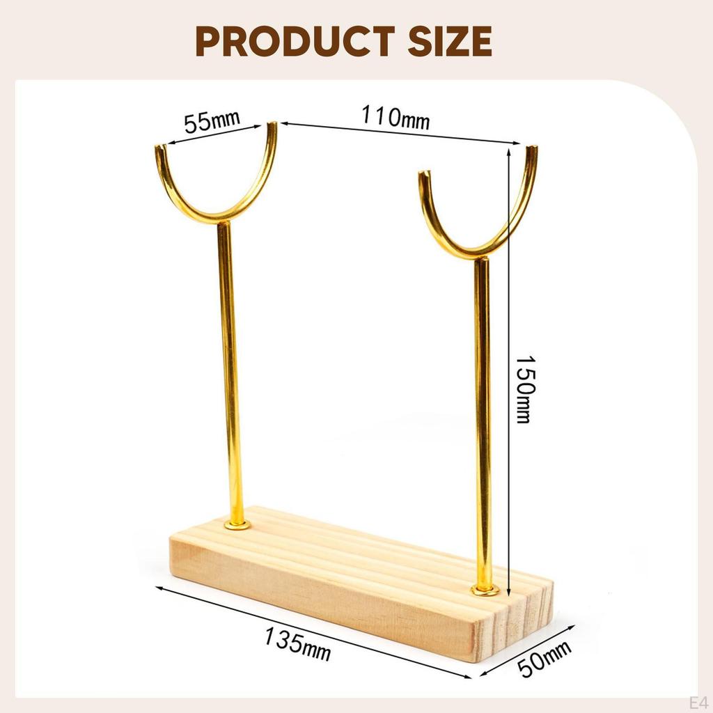 Bracelet Holder Organizer Elegant Watch Display Desktop Stand Wooden Base for Men