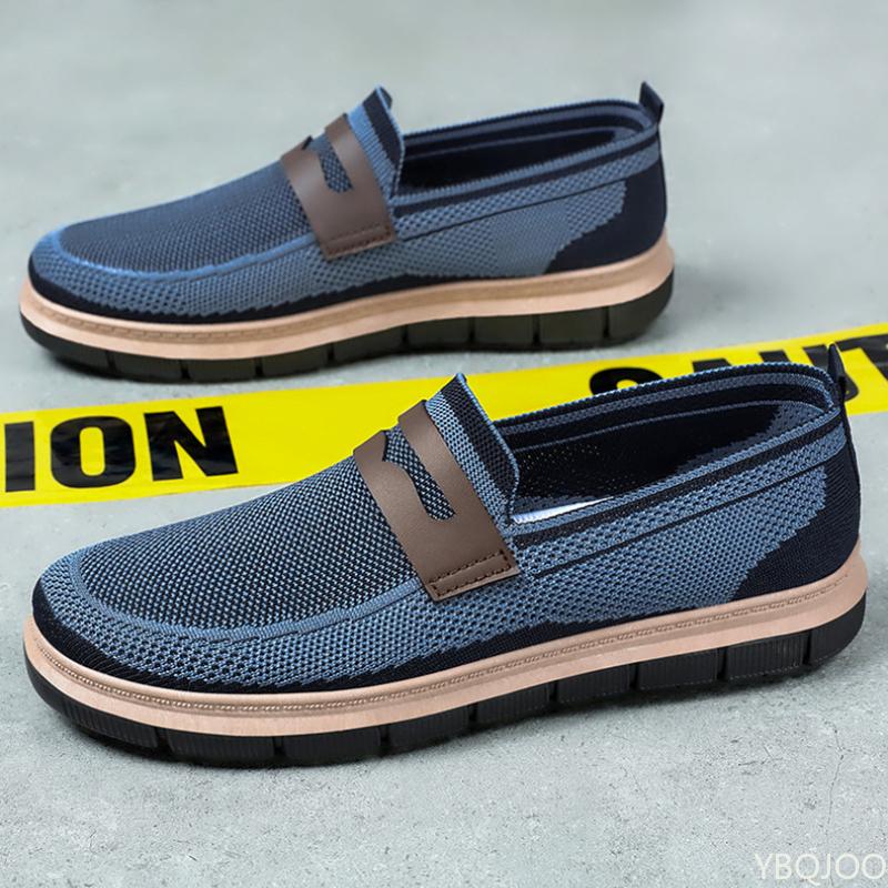 

Fashion Trendy Design Sense Men s Shoes Spring New British Style Casual Versatile Single Shoes Daily Breathable Zapatos Hombre Sneakers 39 синий