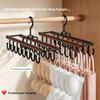 Modern Minimalist Iron Double Row Coat Hooks With Rotatable Design For Wardrobe Storage