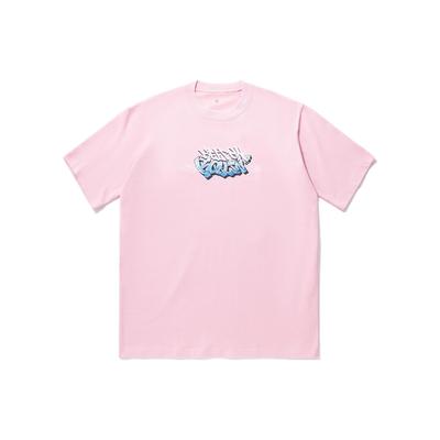 Li-Ning Logo-Print Rundhals Oversized Kurzarm T-Shirt Unisex Oberteile Floral-Pink AHSU225-6