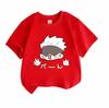 Kids Boys Girls 100% Cotton Crew Neck Short Sleeve T-Shirt, Cute Jujutsu Kaisen Satoru Gojo Cartoon Print Casual Soft Breathable Summer Top for Daily
