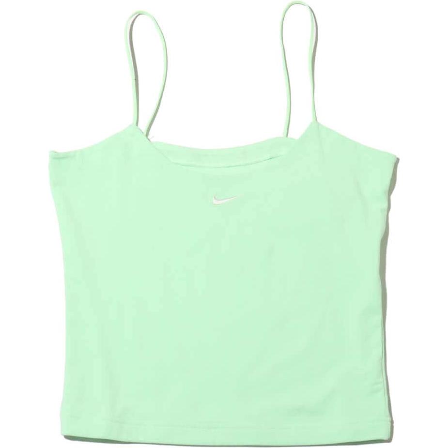 

Nike Printed Logo Solid Color Slim Fit Knitted Camisole Women tops Steam-Green FN3686-376 XL