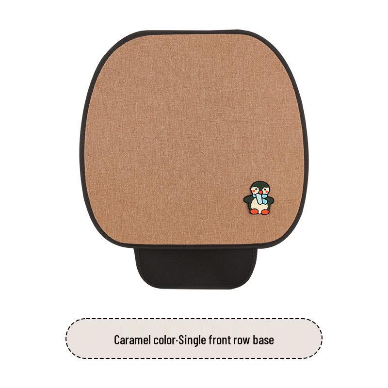 All-Season Penguin Cartoon Seat Cushion for Peugeot 408, 408X, 508, 4008 - Cotton Linen Design for Women