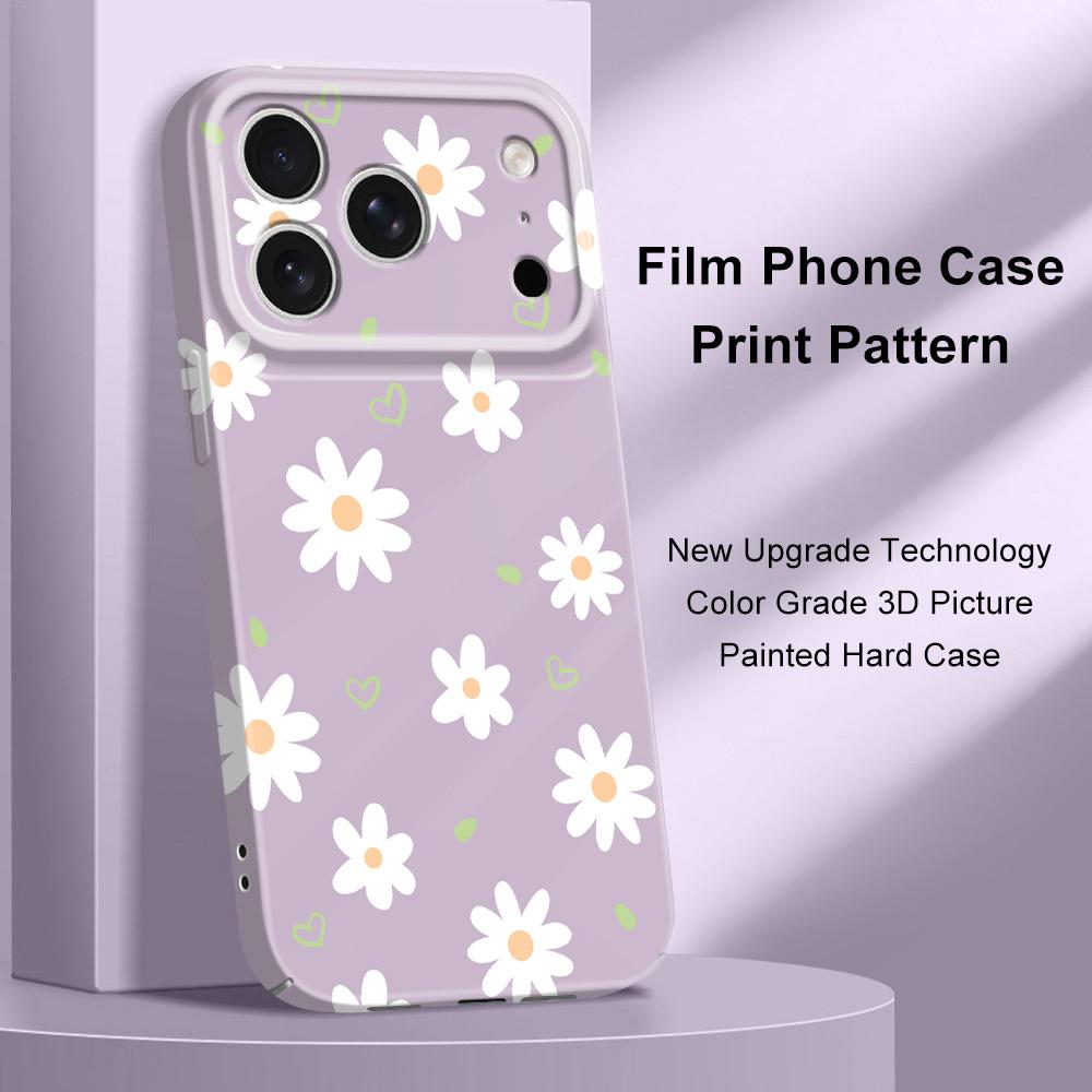 Tender Daisy Phone Case For iPhone 17 Air 16 16E 15 14 Plus Pro Max Film Hard Cover