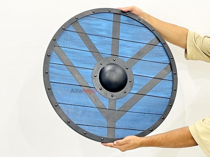 Lagertha Viking Shield: Wooden Cosplay Shield, Home Decor