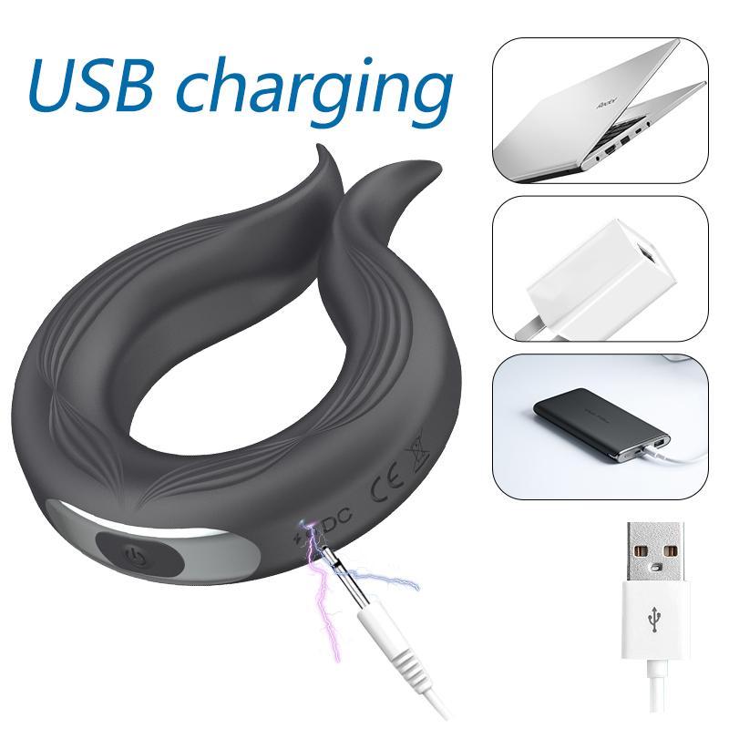 Male Vibrator Penis Ring Clitoris Stimulation Massage Delayed Ejaculation Adult Sex Toys Sex Products Massage Couples