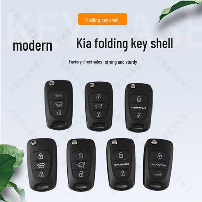 Carcasa para llave remota de 3 botones con ranuras verticales para Hyundai Rena Yuedong IX35 Sonata