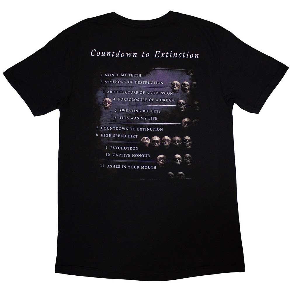 Megadeth Countdown To Extinction Tracks T Unisex T-Shirt L