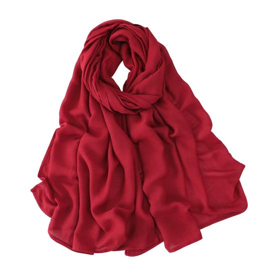 Women Headscarf Solid Color Soft Breathable Wide Head Wrap Versatile