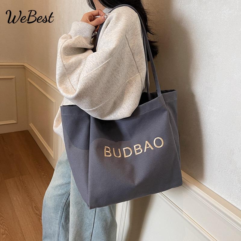 

Large Capacity Shopping Bag Single Shoulder Canvas Bag хакі