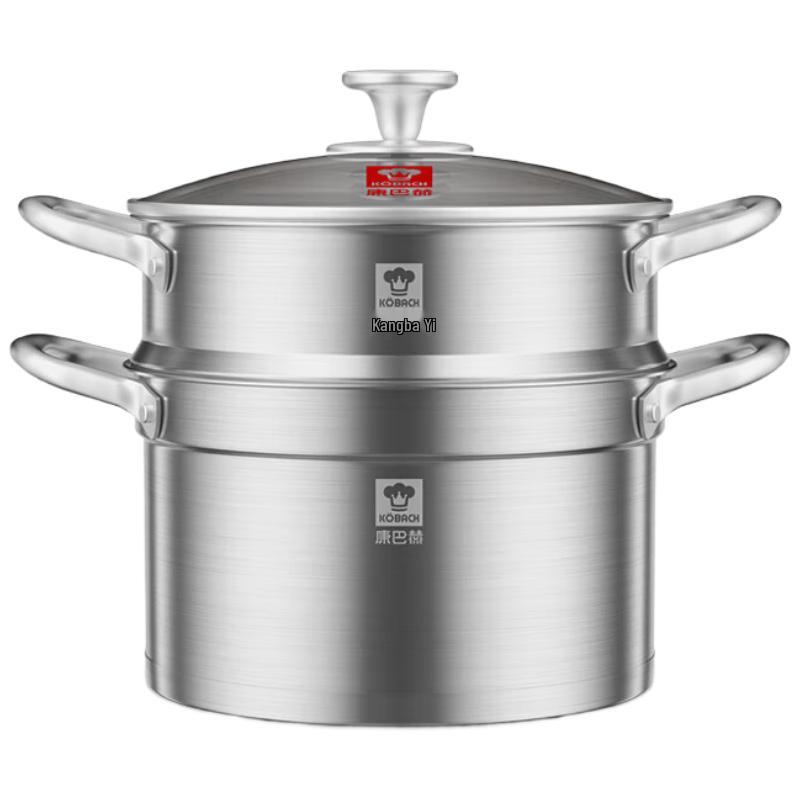 KOBACH Simple Chef 304 Stainless Steel 22cm Multi-functional Soup Steamer Pot