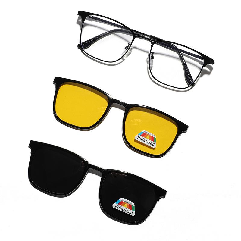 

Очки Tr Polarized Sunglasses Men s Personality Yellow Film Set Glasses Can Be Matched With Miopia Glasses Square Sunglasses Women чёрный