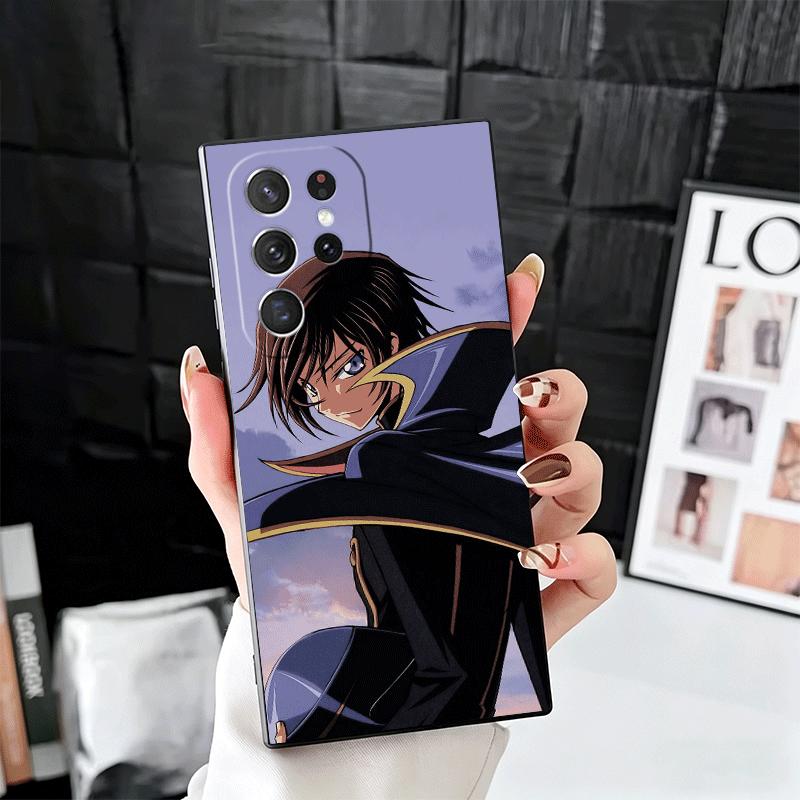 

Мягкий чехол для телефона с аниме Code Geass для Samsung Galaxy S26 S25 Edge S24 Ultra S23 Plus S22 S21 FE S20 Черный Задняя крышка Samsung S21 FE