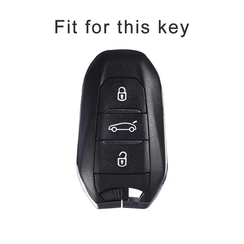 Tpu Leather Shell Fob Holder For Citroen C4 C6 C3-Xr Grand Ds Ds5 For Peugeot 308 408 508 2008 3008 4008 5008 Car Key Case Cover