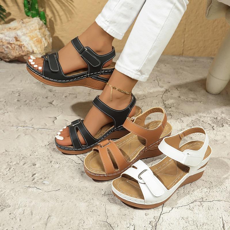 Fashion New Style Women Sandals Soft Stitching Ladies Comfortable Flat Sandals Women Open Toe Beach Shoes Woman Footwear Sandals Treking