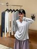 Women's Plus Size Polka Dot Long Sleeve T-Shirt - Korean Style, Loose Fit, Spring Fashion
