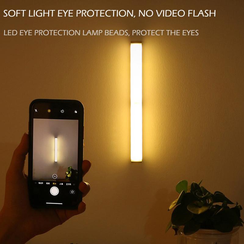 Adjustable Brightness Warm White LED Hand Sweep Induction Lamp Strip Night Light