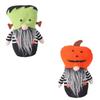Einzigartiges gesichtsloses älteres Plüschtier Zwerge Puppen mit Kürbis Hut Zwerg Tomtes Figuren Ornament für Halloween Partys Tischdekorationen