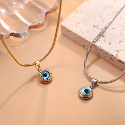 Evil Eye Necklace For Women Minimalist Classic Turkish Blue Eyes Pendant Choker Clavicle Chain Lucky Jewelry Gift