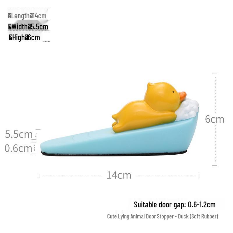 Cartoon Animal PVC Door Stopper - Creative, Anti-collision, Child Safety Door Holder for Living Room