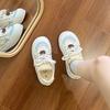 New niche board shoes women's 22025 spring new versatile big head bread shoes platform white shoes