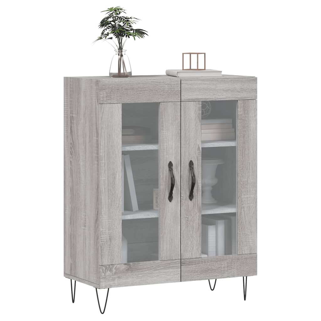 Vidaxl Cabinet, Sonoma Grey Oak, 69.5X34X90Cm, Wood-Based Material