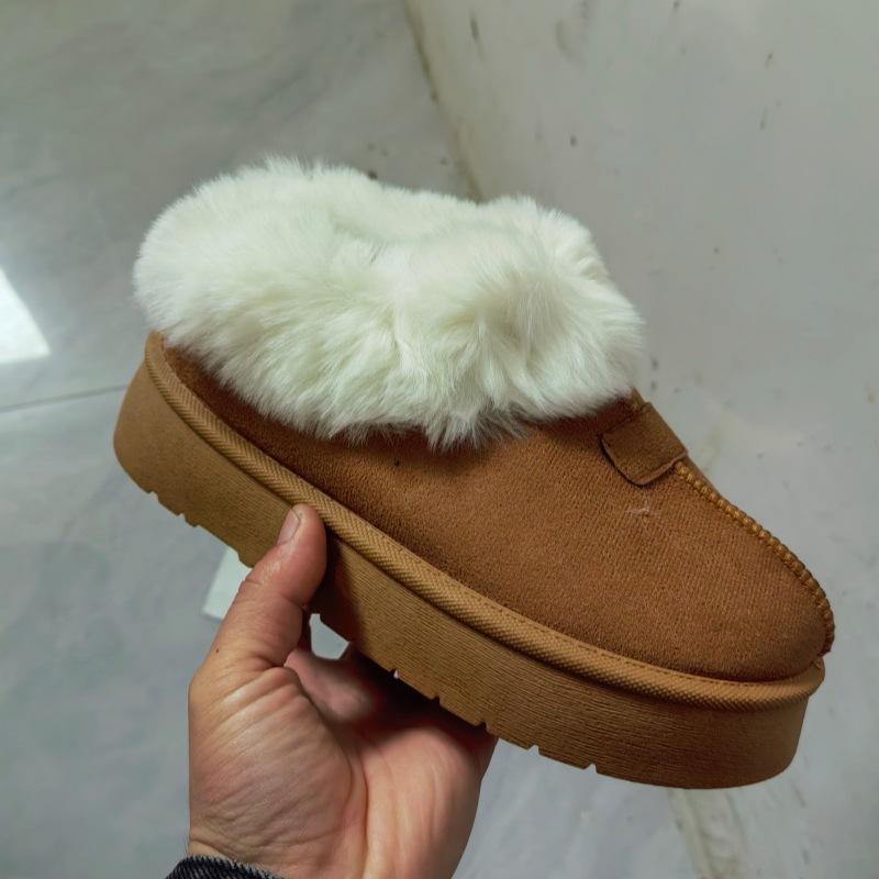 New winter snow boots women s fur integrated wool cotton shoes women s fleece thickened 36