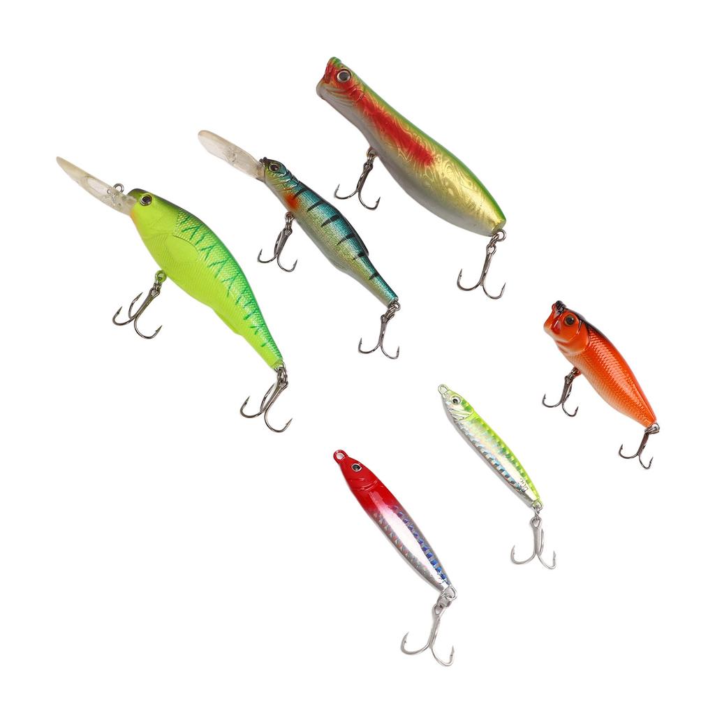 Plastic Fishing Lures Baits Kit Set Portable Fishing Tackle Set with Storage Bag for Freshwater Saltwater